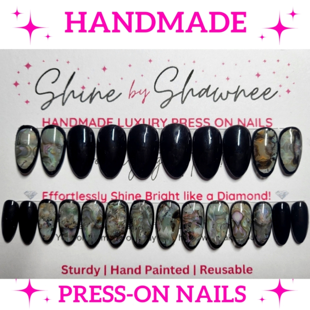Handmade Luxury Press-On Nails | Sturdy & Reusable | MARBLE BY DESIGN